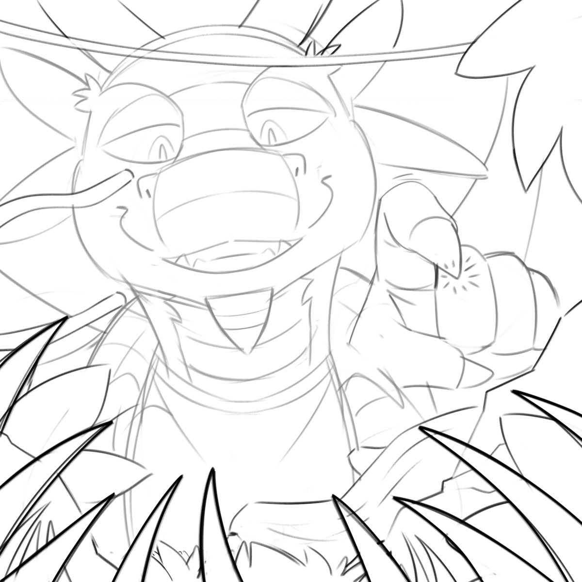 'Don't Tap The Glass' by Futonmania - September 2025
A dragon tapping on the glass of a terrarium the viewer is in, surrounded by towering grass. A dragon tapping on the glass of a terrarium the viewer is in, surrounded by towering grass.