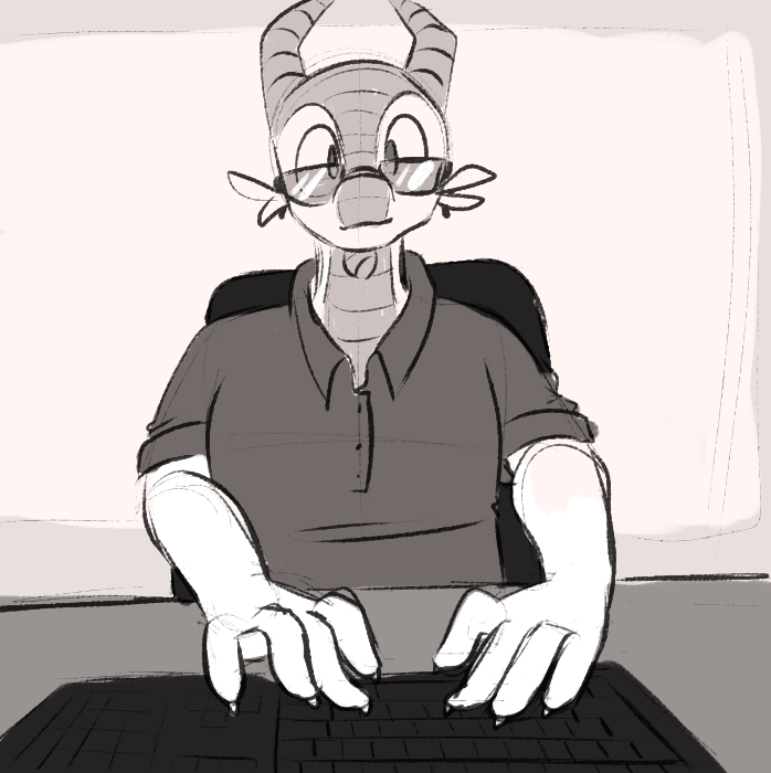 Was One Day In An Office Typing On a Computer (Patreon Reward) by Goattrain