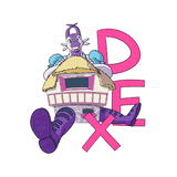 A dragoness looking silly with their head sticking out of the roof of a house and their legs sticking out the door/walls, in the style of Alice in Wonderland.