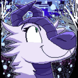 Winter Pixel Glitch Icon by quasarbunart