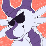 An icon of a dragon wearing shades