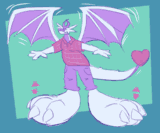 A dragon with giant paws attempting to take off using their wings but being unable to due to the additional weight.