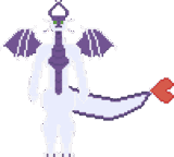 Pixel art of a dragon