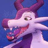 A mouse in the maw of a dragoness.