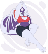 A chubby, fluffy dragon stretching out.