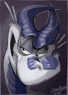 A portrait of a dragoness, smirking for the camera.