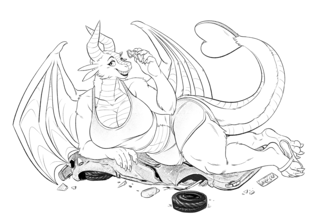 'Summer Crushes' by Graveycat - April 2025
A dragoness in a summer outfit laying on top of a crushed car. A dragoness in a summer outfit laying on top of a crushed car.