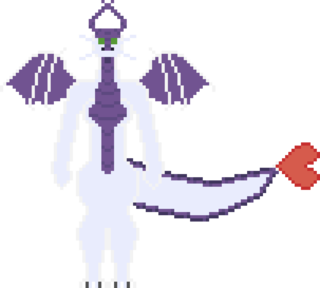 Pixel art of a dragon
