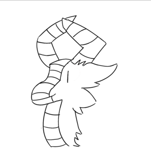 A doodle of a dragon.