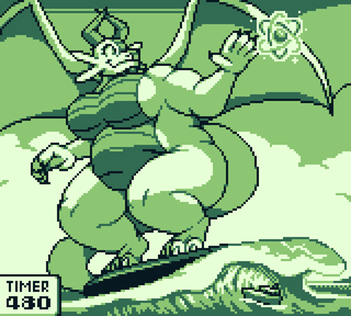 'Timed Growth - Page 2' by Veejaybees - April 2025
A giant dragoness surfing using the heart on their tail as a surfboard reaching for a glowy particle, a massive wave about to crash over a ship. A timer in the bottom displays 480. A giant dragoness surfing using the heart on their tail as a surfboard reaching for a glowy particle, a massive wave about to crash over a ship. A timer in the bottom displays 480.